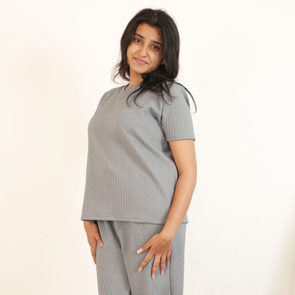 Cotton V Neck Top +Pant  Nightwears