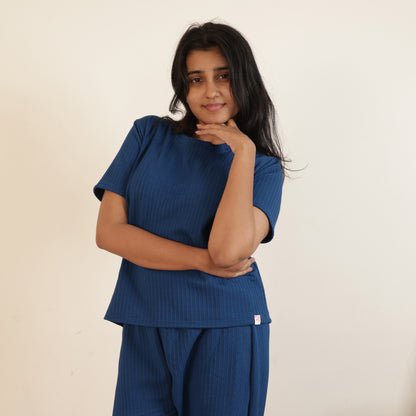 Cotton Round Neck Top + Pant Nightwears