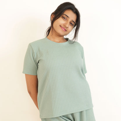 Cotton Round Neck Top + Short Nightwears