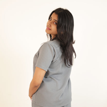 Cotton V Neck Top + Short Nightwears