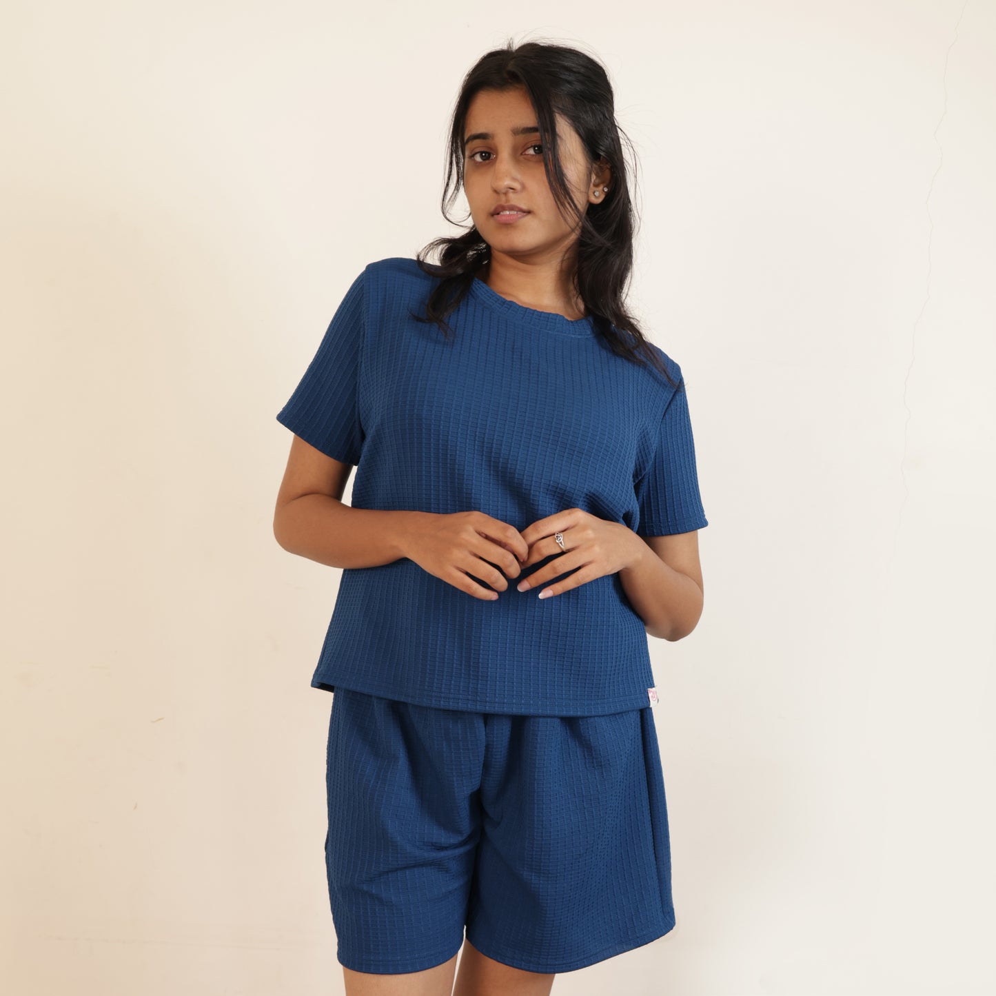 Cotton Round Neck Top + Short Nightwears