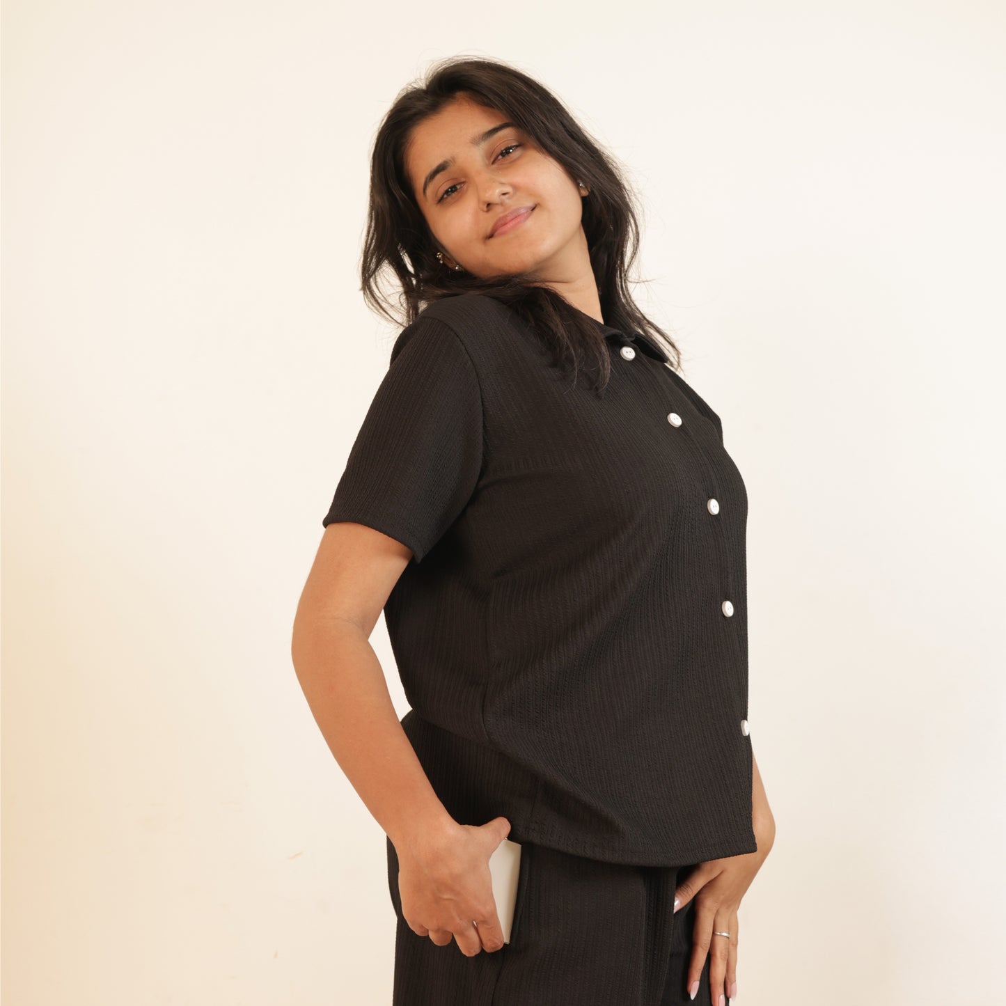 Cotton Collar Neck Top + Pant Nightwears