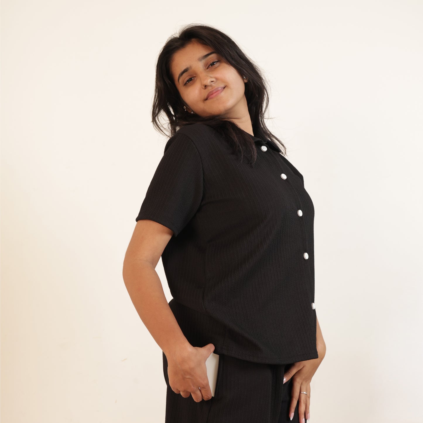 Cotton Collar Neck Top + Pant Nightwears