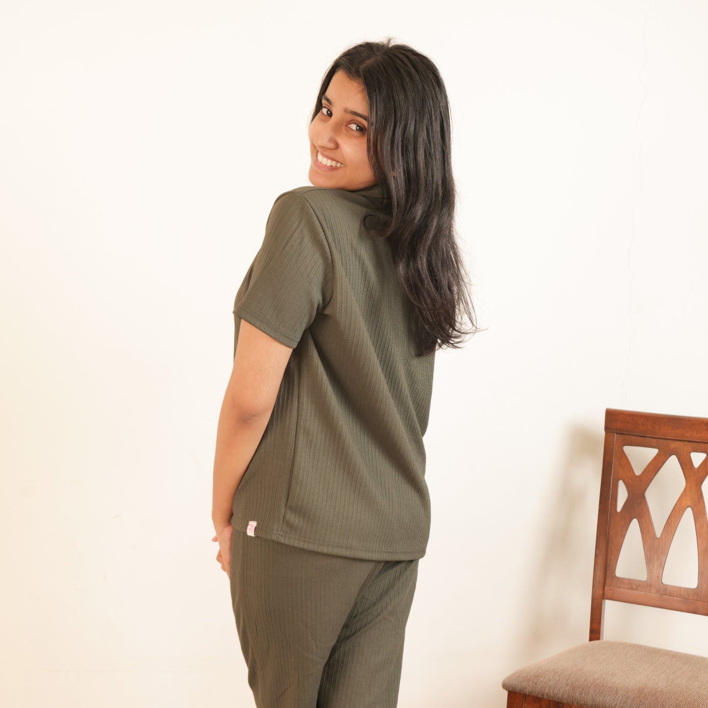 Cotton Collar Neck Top + Pant Nightwears