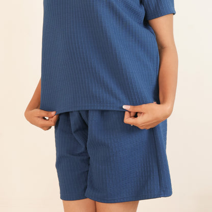 Cotton Round Neck Top + Short Nightwears