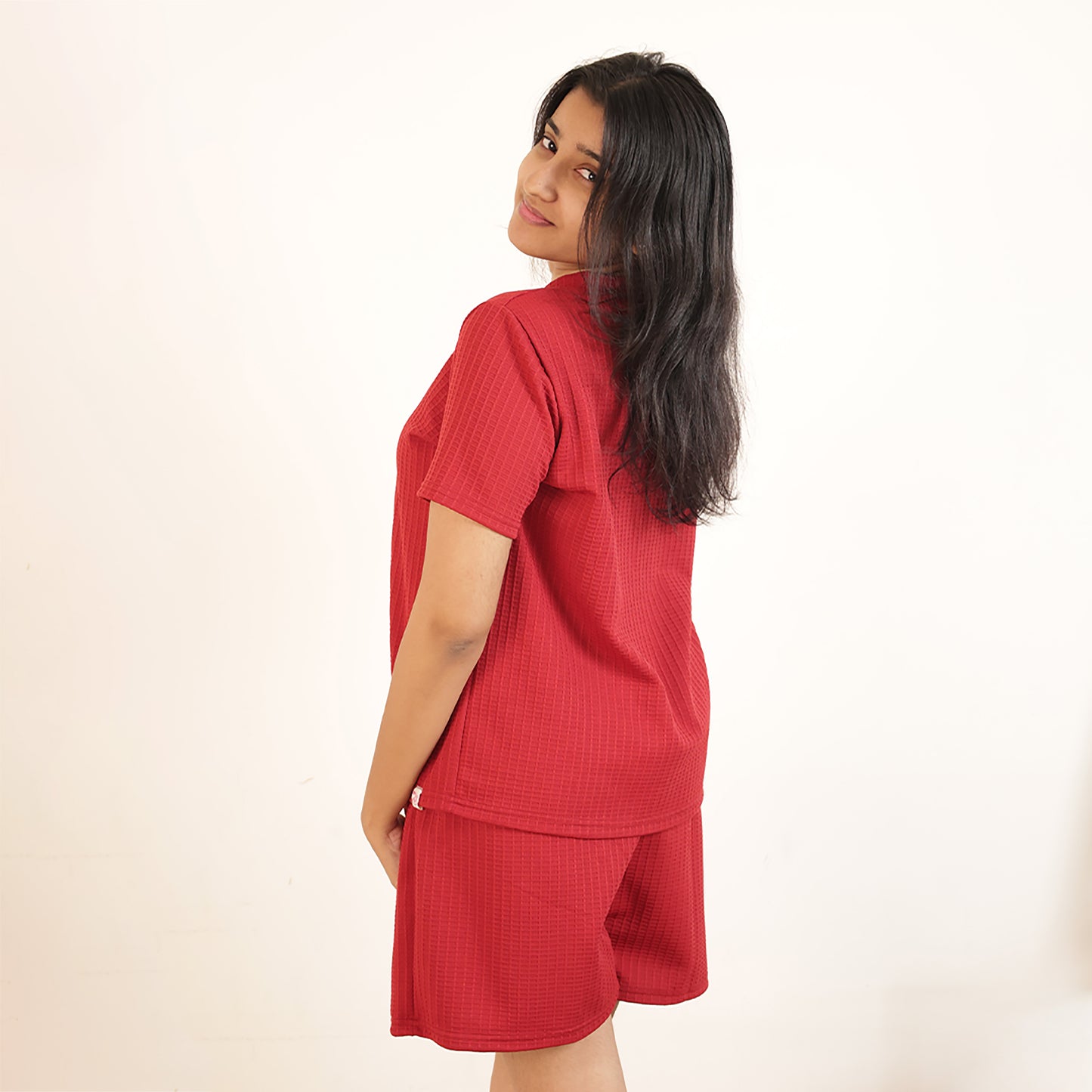 Cotton V Neck Top + Short Nightwears