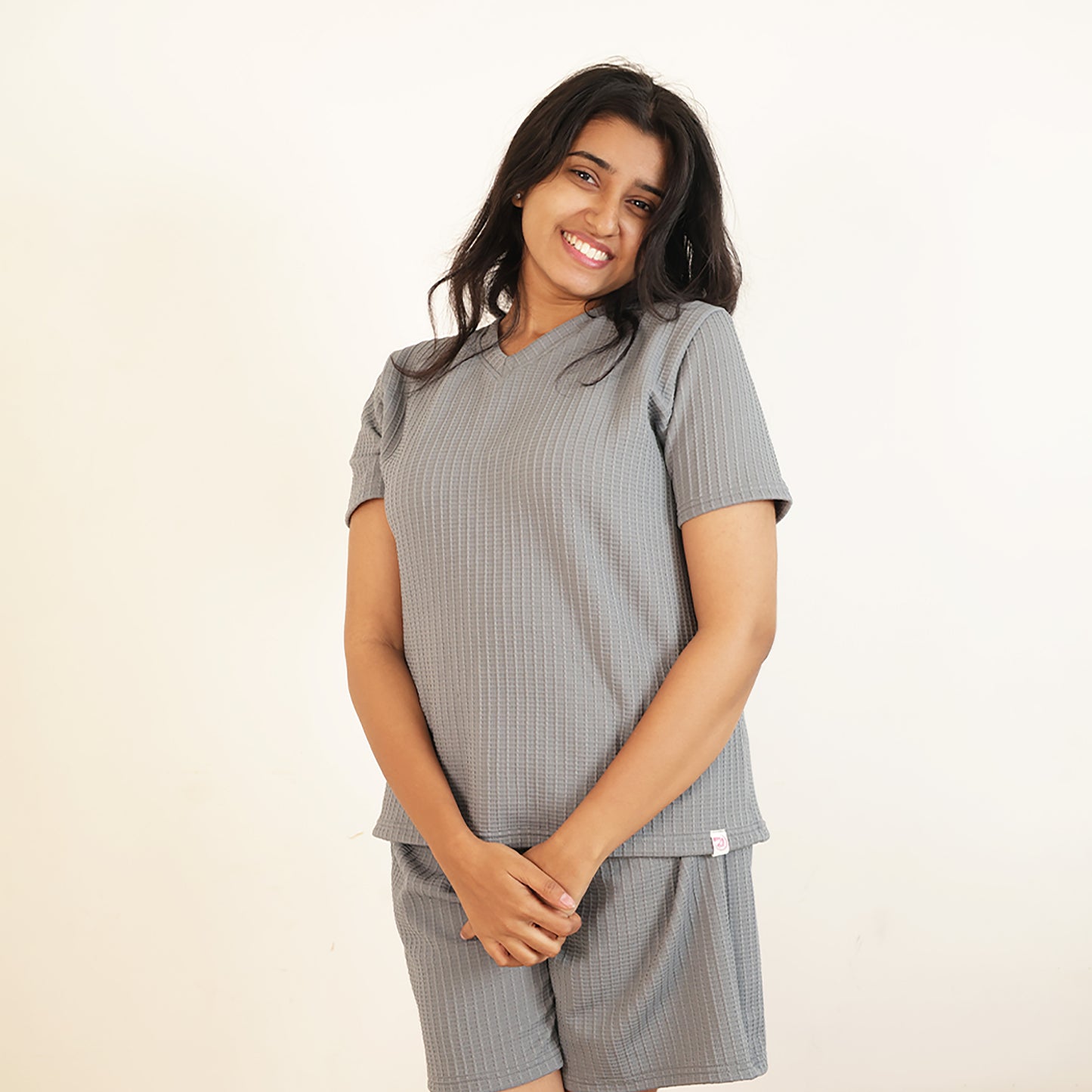 Cotton V Neck Top + Short Nightwears