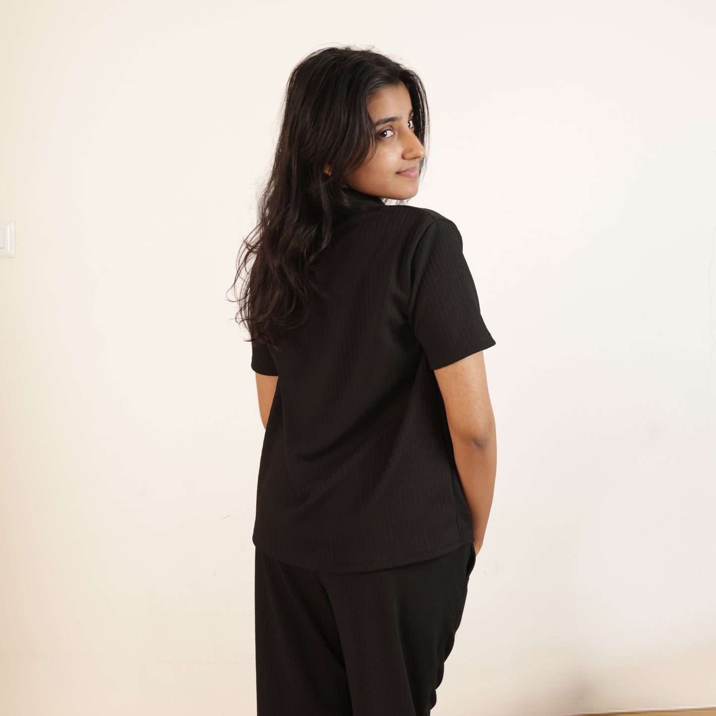 Cotton Collar Neck Top + Pant Nightwears