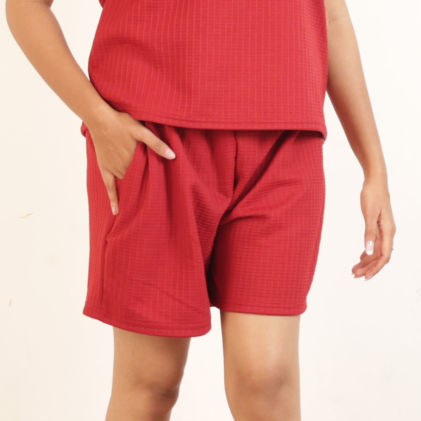 Cotton V Neck Top + Short Nightwears