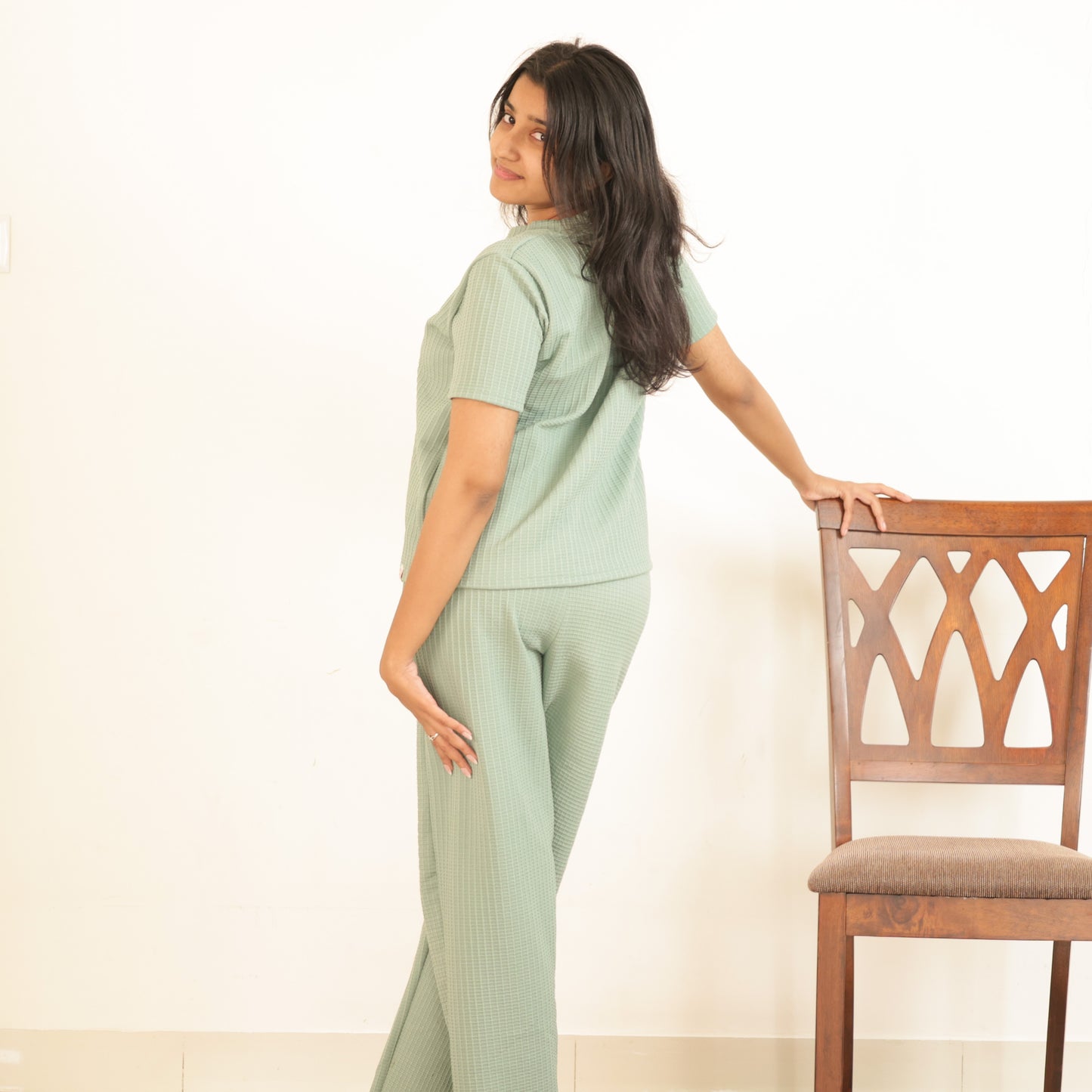 Cotton Round Neck Top + Pant Nightwears