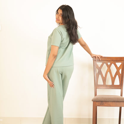 Cotton Round Neck Top + Pant Nightwears