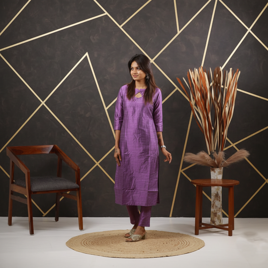 Raw Silk Mini Zari Top and Bottom