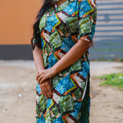 Silk Crepe Embroidery kurta